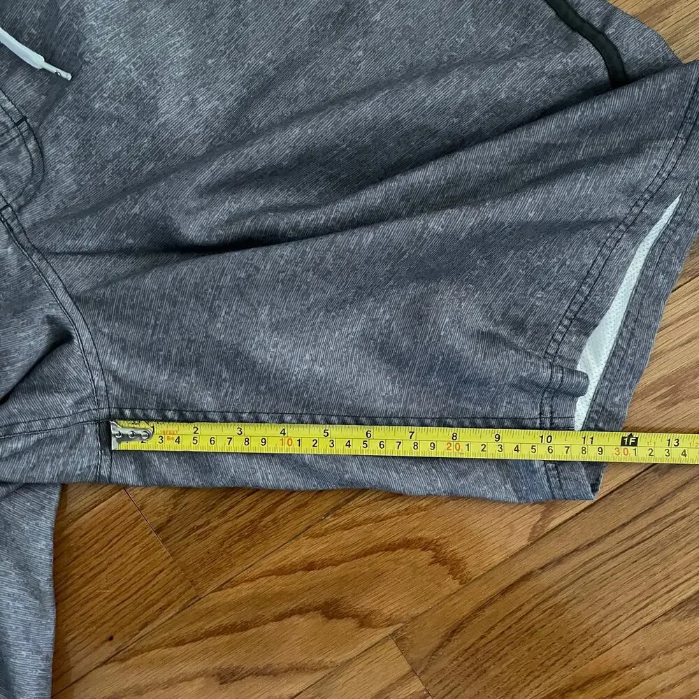 OP Ocean Pacific Mens 2XL Swim Trunks Board Shorts Gray Black Drawstring